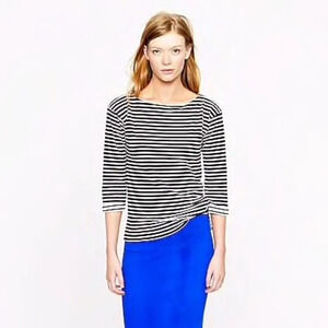 J. Crew Striped Rolled Tee Size XS EUC